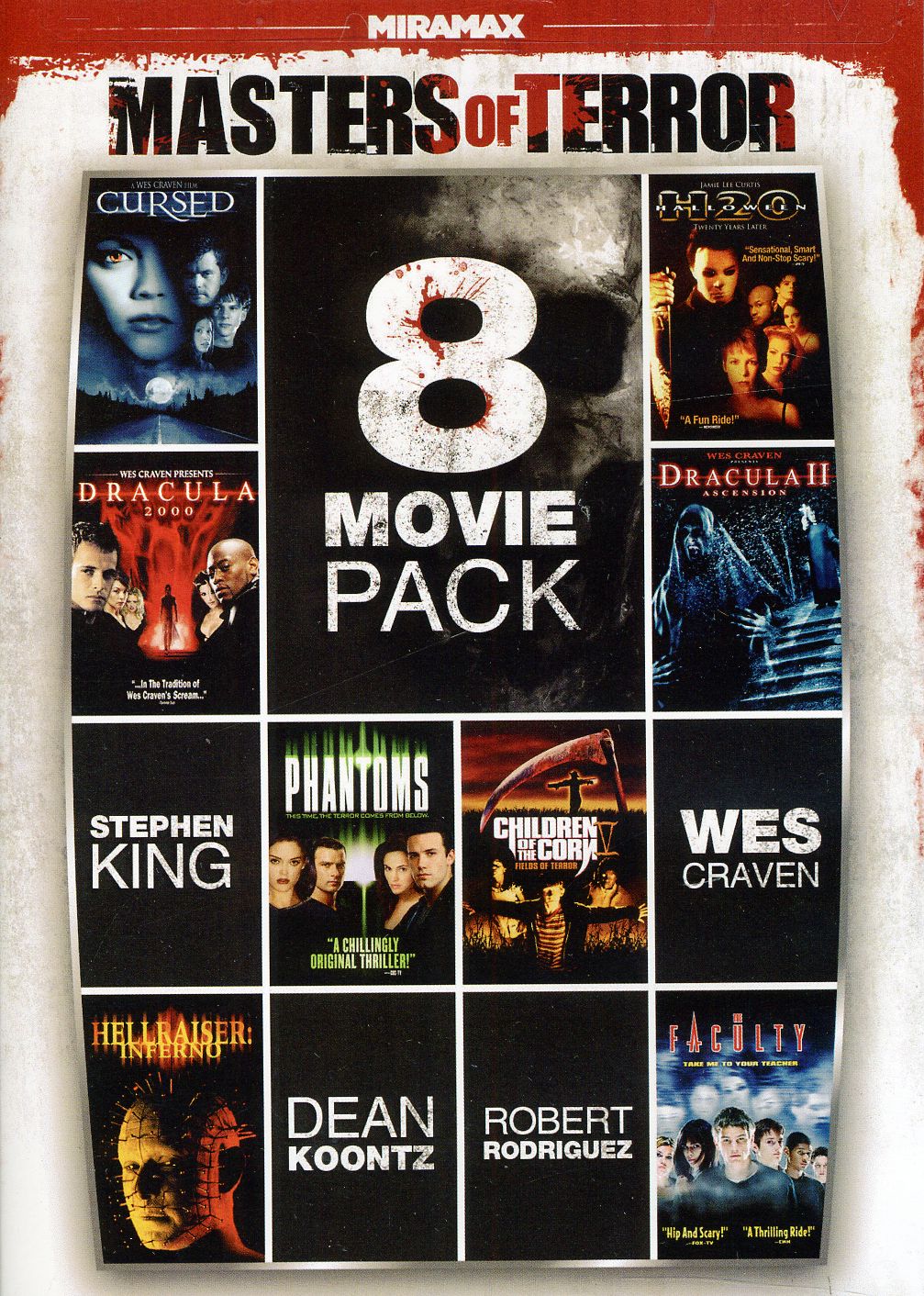 VOL. 1-8-FILM MASTERS OF TERROR PACK
