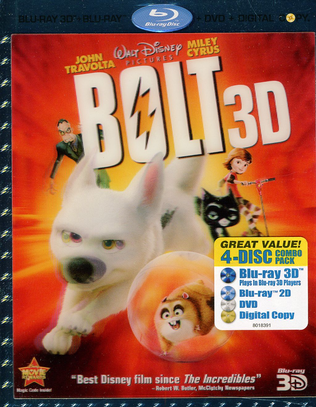BOLT (3D) (W / DVD) (WBR) (WS) (DUB) (SUB) (3--BOLT (3D)