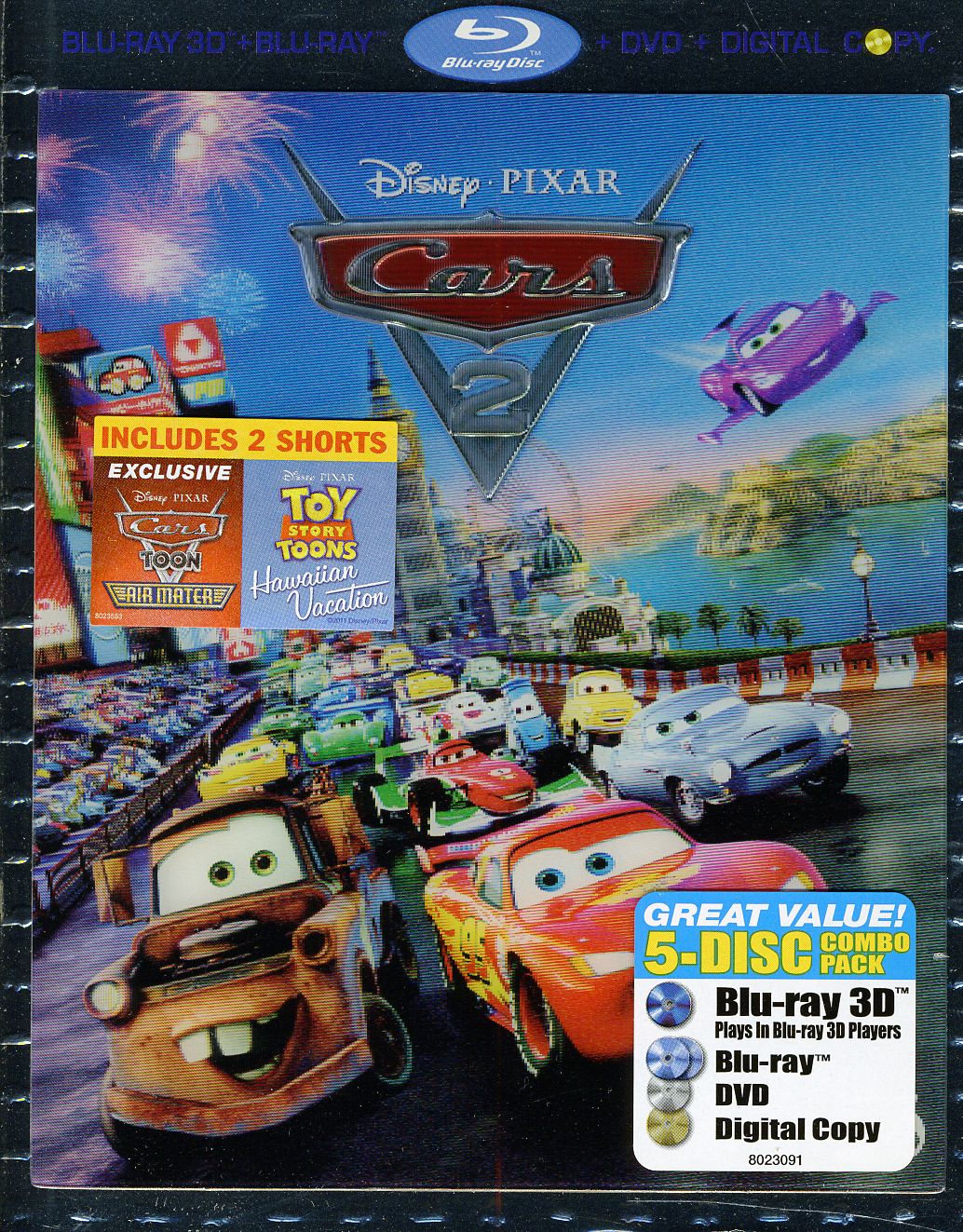 CARS 2 (3D) (W / DVD) (WBR) (3-D) (AC3) (DIGC)-CARS 2 (3D)
