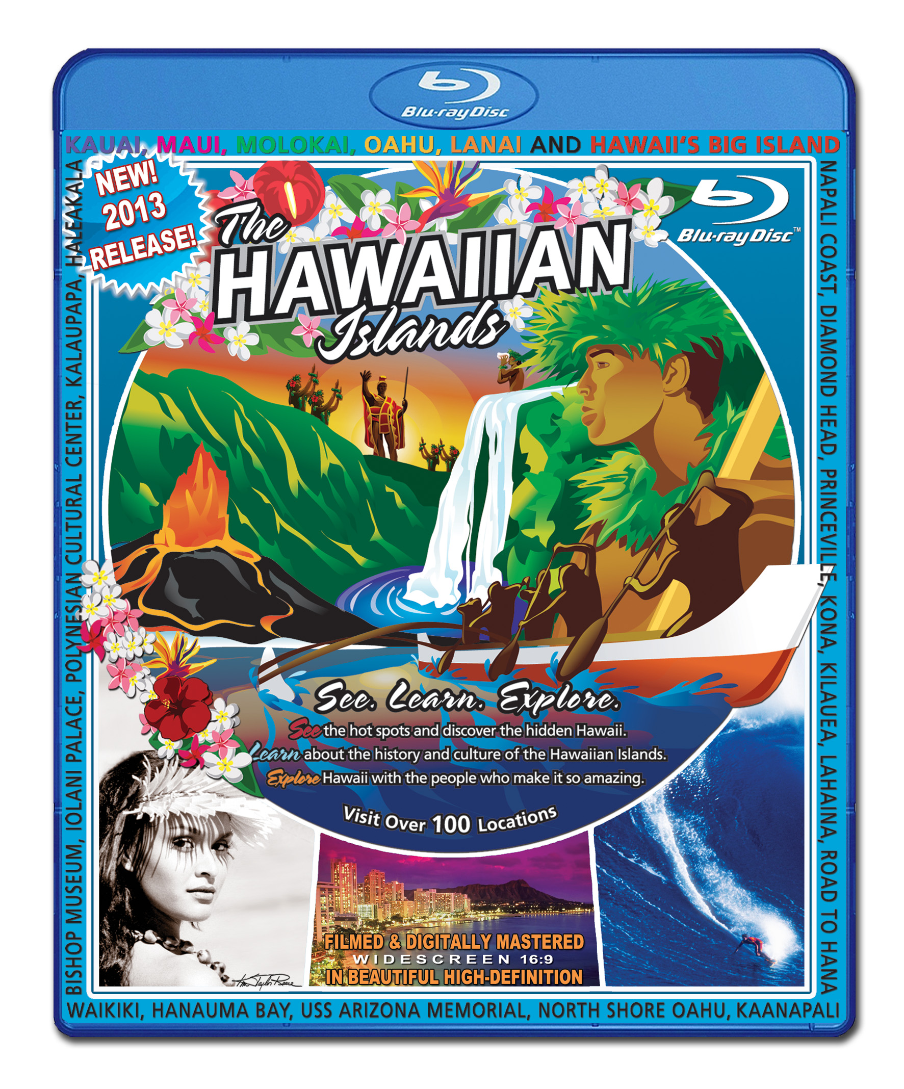 VIDEO POSTCARD OF THE HAWAIIAN ISLANDS CLAM SHELL-VIDEO POSTCARD OF THE HAWAIIAN ISLANDS CLAM SHELL