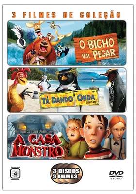 OPEN SEASON / SURF S UP / MONSTER HOUSE-BICHO VAI PEGAR / TA DANDO ONDA / CASA MONSTRO