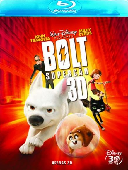 BOLT SUPERCAO 3D (DISNEY) (2008)-JOHN TRAVOLTA / MILEY CYRUS